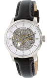 Buy Shop Fossil Townsman Automatic Skeleton White Dial Black Leather Strap Watch for Men - ME3085 USA Online