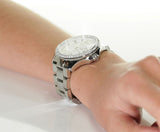 Buy Shop Fossil Cecile Chronograph Silver Dial Silver Steel Strap Watch for Women - AM4481 USA Online