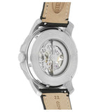 Buy Shop Fossil Grant Automatic Skeleton White Dial Black Leather Strap Watch for Men - ME3101 USA Online