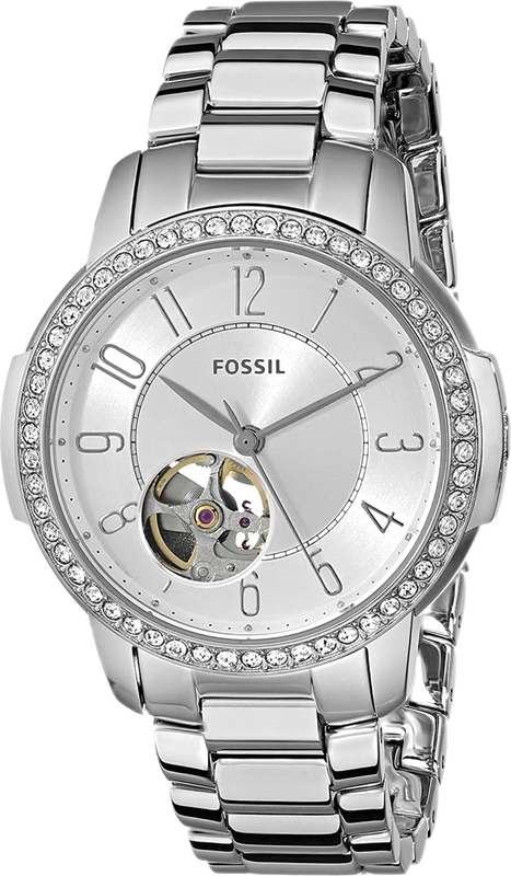 Buy Shop Fossil Architect Automatic Silver Dial Silver Steel Strap Watch for Women - ME3057 USA Online