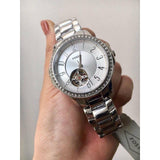 Buy Shop Fossil Architect Automatic Silver Dial Silver Steel Strap Watch for Women - ME3057 USA Online