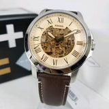 Buy Shop Fossil Grant Chronograph Cream Dial Brown Leather Strap Watch for Men - ME3122 USA Online