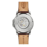 Buy Shop Fossil Townsman Automatic Skeleton White Dial Brown Leather Strap Watch for Men - ME3078 USA Online
