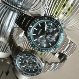 Buy Shop Fossil Bannon Chronograph Green Dial Silver Steel Strap Watch for Men - BQ2492 USA Online