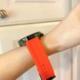 Buy Shop Fossil Bannon Chronograph Grey Dial Orange Silicone Strap Watch for Men - BQ2500 USA Online