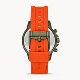Buy Shop Fossil Bannon Chronograph Grey Dial Orange Silicone Strap Watch for Men - BQ2500 USA Online
