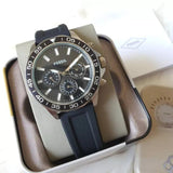 Buy Shop Fossil Bannon Multifunction Black Dial Black Silicone Strap Watch for Men - BQ2494 USA Online