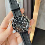 Buy Shop Fossil Bannon Multifunction Black Dial Black Silicone Strap Watch for Men - BQ2494 USA Online