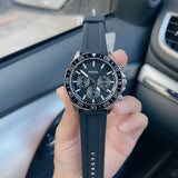 Buy Shop Fossil Bannon Multifunction Black Dial Black Silicone Strap Watch for Men - BQ2494 USA Online