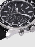 Buy Shop Fossil Bannon Multifunction Black Dial Black Silicone Strap Watch for Men - BQ2494 USA Online