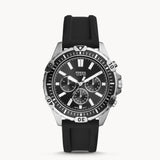 Buy Shop Fossil Bannon Multifunction Black Dial Black Silicone Strap Watch for Men - BQ2494 USA Online