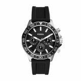 Buy Shop Fossil Bannon Multifunction Black Dial Black Silicone Strap Watch for Men - BQ2494 USA Online
