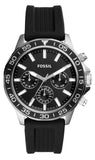 Buy Shop Fossil Bannon Multifunction Black Dial Black Silicone Strap Watch for Men - BQ2494 USA Online