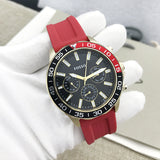 Buy Shop Fossil Bannon Multifunction Black Dial Red Silicone Strap Watch for Men - BQ2499 USA Online