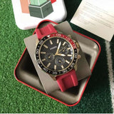 Buy Shop Fossil Bannon Multifunction Black Dial Red Silicone Strap Watch for Men - BQ2499 USA Online