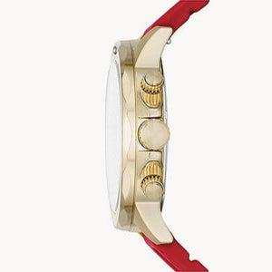 Buy Shop Fossil Bannon Multifunction Black Dial Red Silicone Strap Watch for Men - BQ2499 USA Online