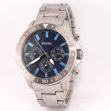 Buy Shop Fossil Bannon Multifunction Blue Dial Silver Steel Strap Watch for Men - BQ2503 USA Online