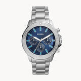 Buy Shop Fossil Bannon Multifunction Blue Dial Silver Steel Strap Watch for Men - BQ2503 USA Online