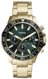 Buy Shop Fossil Bannon Multifunction Chronograph Green Dial Gold Steel Strap Watch for Men - BQ2493 USA Online