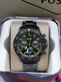 Buy Shop Fossil Bannon Multifunction Chronograph Green Dial Grey Steel Strap Watch for Men - BQ2504 USA Online