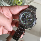 Buy Shop Fossil Bannon Multifunction Chronograph Green Dial Grey Steel Strap Watch for Men - BQ2504 USA Online