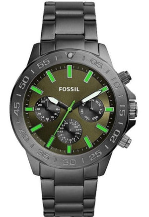 Buy Shop Fossil Bannon Multifunction Chronograph Green Dial Grey Steel Strap Watch for Men - BQ2504 USA Online