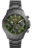 Buy Shop Fossil Bannon Multifunction Chronograph Green Dial Grey Steel Strap Watch for Men - BQ2504 USA Online