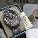 Buy Shop Fossil Bannon Multifunction Chronograph Grey Dial Grey Steel Strap Watch for Men - BQ2491 USA Online