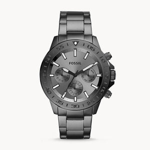 Buy Shop Fossil Bannon Multifunction Chronograph Grey Dial Grey Steel Strap Watch for Men - BQ2491 USA Online