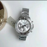 Buy Shop Fossil Bannon Multifunction Chronograph Silver Dial Silver Steel Strap Watch for Men - BQ2490 USA Online
