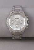 Buy Shop Fossil Bannon Multifunction Chronograph Silver Dial Silver Steel Strap Watch for Men - BQ2490 USA Online