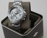 Buy Shop Fossil Bannon Multifunction Chronograph Silver Dial Silver Steel Strap Watch for Men - BQ2490 USA Online