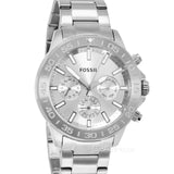 Buy Shop Fossil Bannon Multifunction Chronograph Silver Dial Silver Steel Strap Watch for Men - BQ2490 USA Online