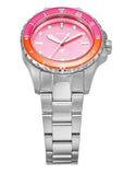 Buy Shop Fossil Blue Dive Analog Pink Dial Silver Steel Strap Watch For Women - ES5351 USA Online