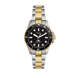 Buy Shop Fossil Blue Dive Three Hand Black Dial Two Tone Steel Strap Watch For Women - ES5349 USA Online