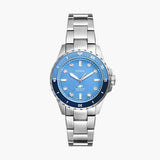 Buy Shop Fossil Blue Dive Three Hand Blue Dial Silver Steel Strap Watch For Women - ES5353 USA Online
