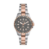 Buy Shop Fossil Blue Dive Three Hand Gray Dial Two Tone Steel Strap Watch For Women - ES5348 USA Online