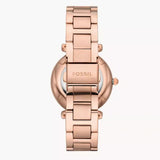 Buy Shop Fossil Blue Dive Three Hand Green Dial Rose Gold Steel Strap Watch For Women - ES5371 USA Online