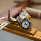 Buy Shop Fossil Blue Dive Three Hand White Dial Gold Steel Strap Watch For Women - ES5350 USA Online