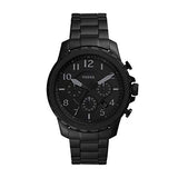 Buy Shop Fossil Bowman Chronograph Black Dial Black Steel Strap Watch for Men - FS5603 USA Online