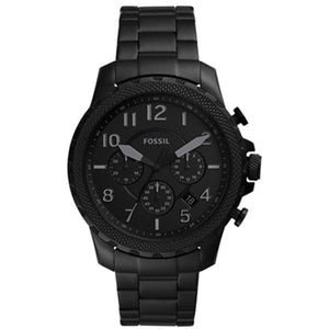 Buy Shop Fossil Bowman Chronograph Black Dial Black Steel Strap Watch for Men - FS5603 USA Online