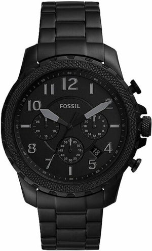 Buy Shop Fossil Bowman Chronograph Black Dial Black Steel Strap Watch for Men - FS5603 USA Online