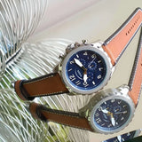 Buy Shop Fossil Bowman Chronograph Blue Dial Brown Leather Strap Watch for Men - FS5602 USA Online