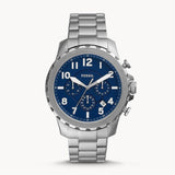 Buy Shop Fossil Bowman Chronograph Blue Dial Silver Steel Strap Watch for Men - FS5604 USA Online
