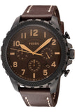 Buy Shop Fossil Bowman Chronograph Brown Dial Brown Leather Strap Watch for Men - FS5601 USA Online