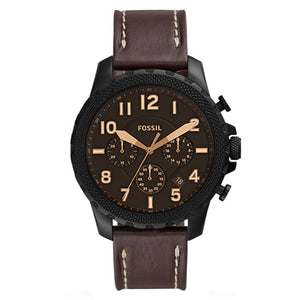 Buy Shop Fossil Bowman Chronograph Brown Dial Brown Leather Strap Watch for Men - FS5601 USA Online