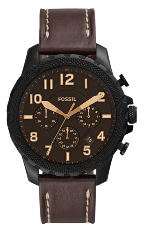 Buy Shop Fossil Bowman Chronograph Brown Dial Brown Leather Strap Watch for Men - FS5601 USA Online