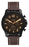 Buy Shop Fossil Bowman Chronograph Brown Dial Brown Leather Strap Watch for Men - FS5601 USA Online