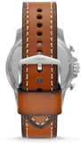 Buy Shop Fossil Bowman Chronograph Blue Dial Brown Leather Strap Watch for Men - FS5602 USA Online