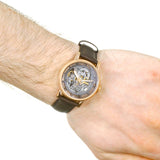 Buy Shop Fossil Boyfriend Automatic Skeleton Grey Dial Grey Leather Strap Watch for Women - ME3089 USA Online